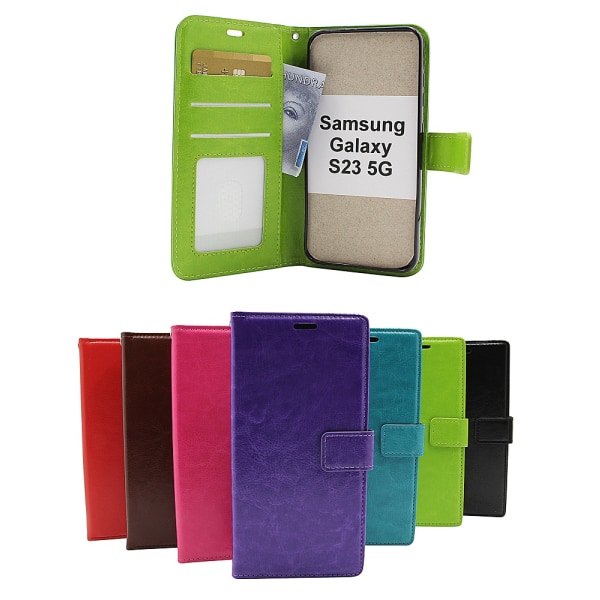 Crazy Horse Wallet Samsung Galaxy S23 5G Turkos