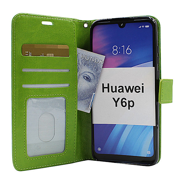 Crazy Horse Wallet Huawei Y6p (Svart) Svart