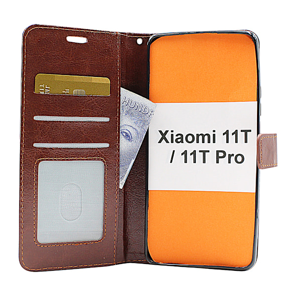 Crazy Horse Wallet Xiaomi 11T / 11T Pro Svart
