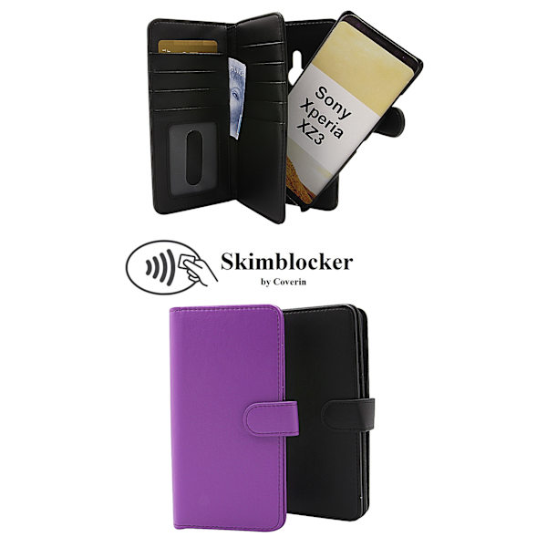 Skimblocker XL Magnet Wallet Sony Xperia XZ3 Svart