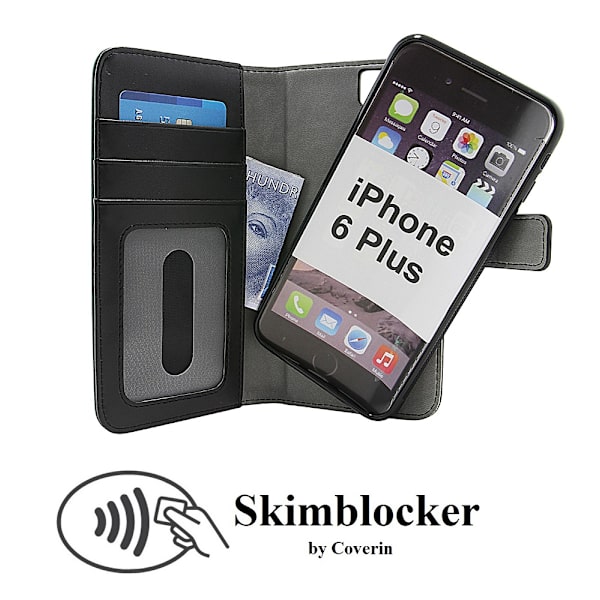 Skimblocker Magnet Wallet iPhone 6 Plus/6s Plus Svart