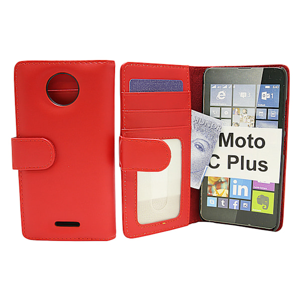 Plånboksfodral Moto C Plus Röd