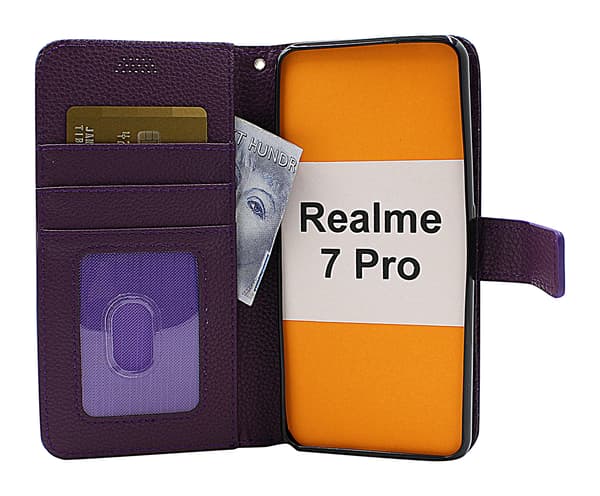 New Standcase Wallet Realme 7 Pro Svart