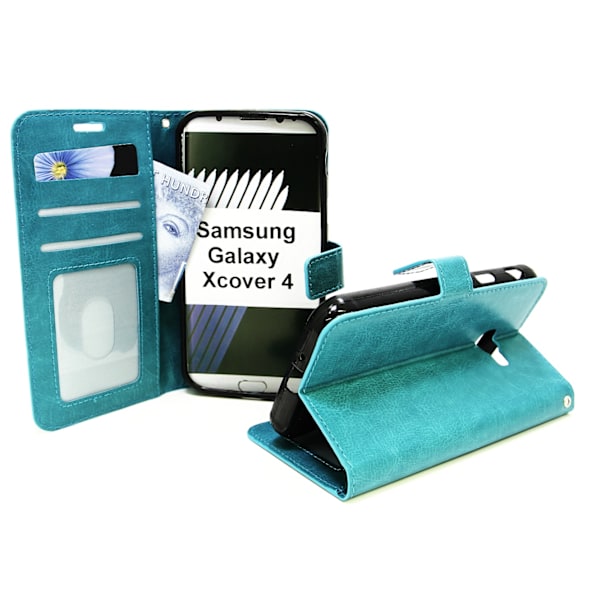 Crazy Horse Wallet Samsung Galaxy Xcover 4 (G390F) Turkos