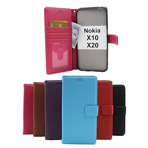 New Standcase Wallet Nokia X10 / Nokia X20 Brun