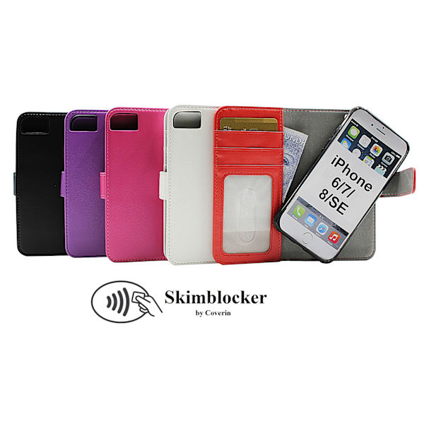 Skimblocker Magnet Wallet iPhone SE (2nd Generation) Svart G641