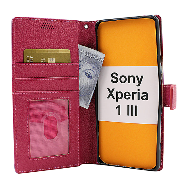 New Standcase Wallet Sony Xperia 1 III (XQ-BC52) Ljusblå