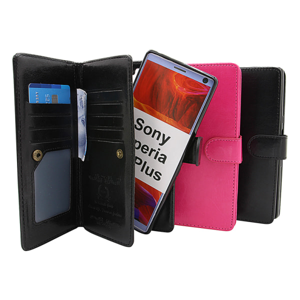 Crazy Horse XL Magnet Wallet Sony Xperia 10 Plus Hotpink