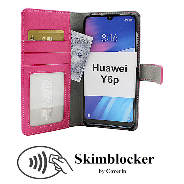 Skimblocker Magnet Fodral Huawei Y6p Svart