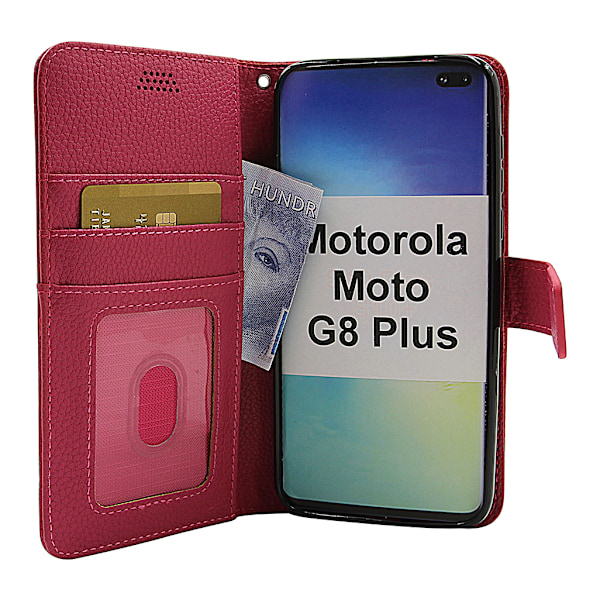 New Standcase Wallet Motorola Moto G8 Plus Hotpink