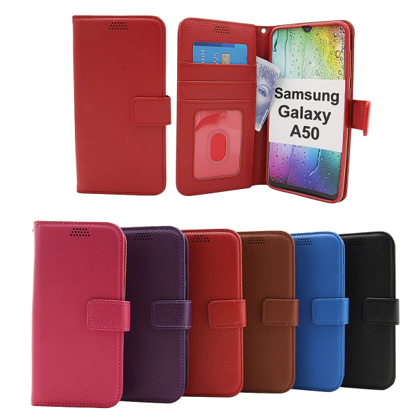 New Standcase Wallet Samsung Galaxy A50 (A505FN/DS) Ljusblå