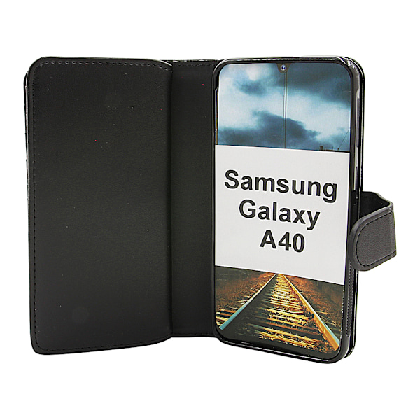 Skimblocker XL Wallet Samsung Galaxy A40 (A405FN/DS) Svart