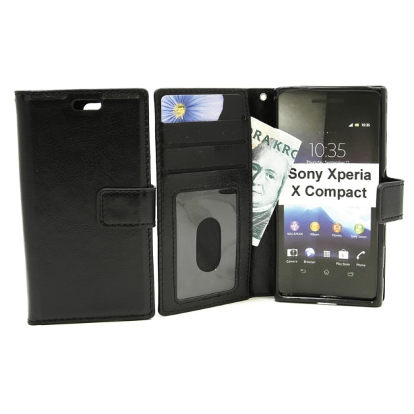 Crazy Horse Wallet Sony Xperia X Compact (F5321) Svart