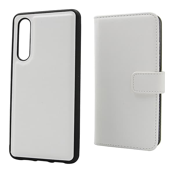 Skimblocker Magnet Wallet Huawei P30 Vit