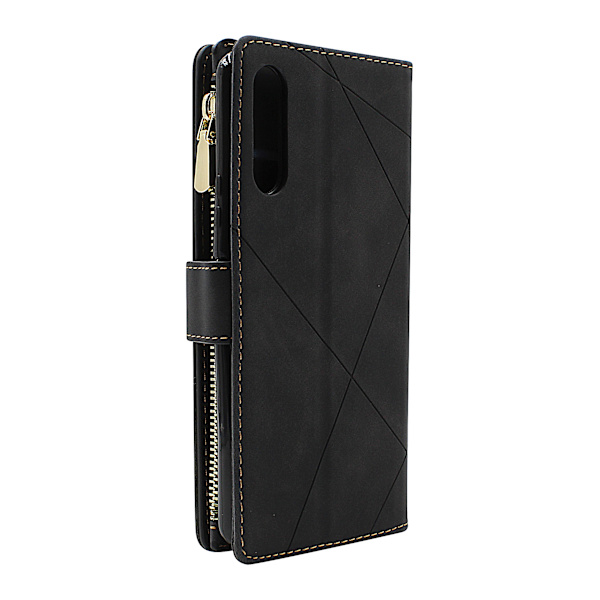 XL Standcase Lyxfodral Sony Xperia 10 II Marinblå