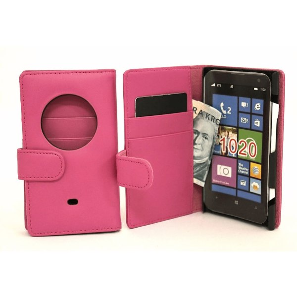 Plånboksfodral Nokia Lumia 1020 Hotpink