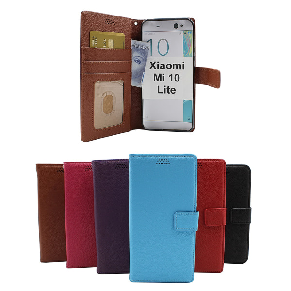 New Standcase Wallet Xiaomi Mi 10 Lite (Svart) Röd