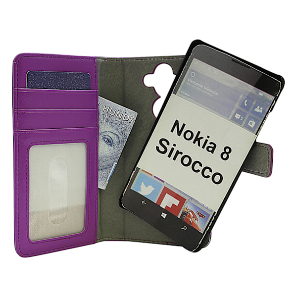 Skimblocker Magnet Wallet Nokia 8 Sirocco Lila