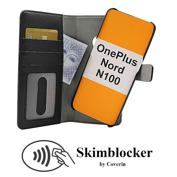 Skimblocker Magnet Fodral OnePlus Nord N100 Hotpink