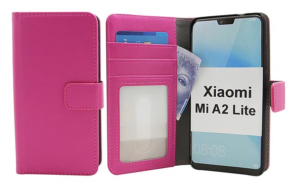 Skimblocker Magnet Wallet Xiaomi Mi A2 Lite Hotpink