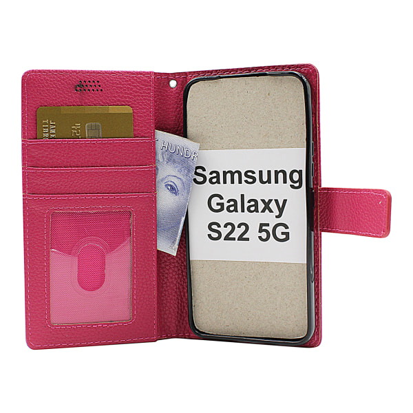 New Standcase Wallet Samsung Galaxy S22 5G Svart