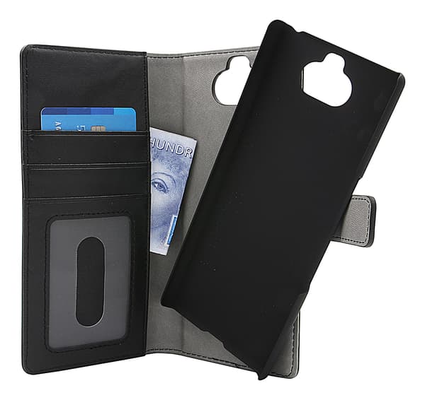 Skimblocker Magnet Wallet Sony Xperia 10 Plus Svart