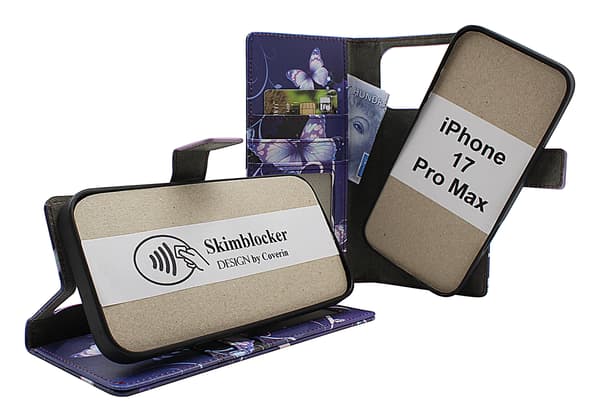 Skimblocker iPhone 17 Pro Max Magnet Plånboksfodral Design