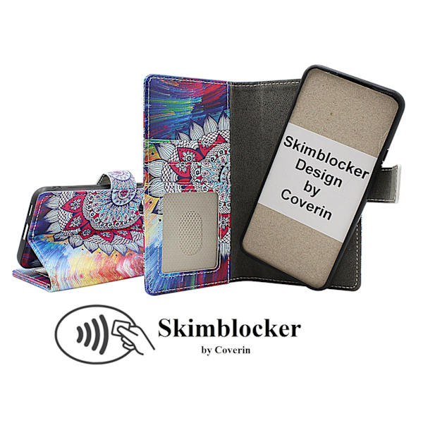 Skimblocker Galaxy S22 5G Magnet Plånboksfodral Design
