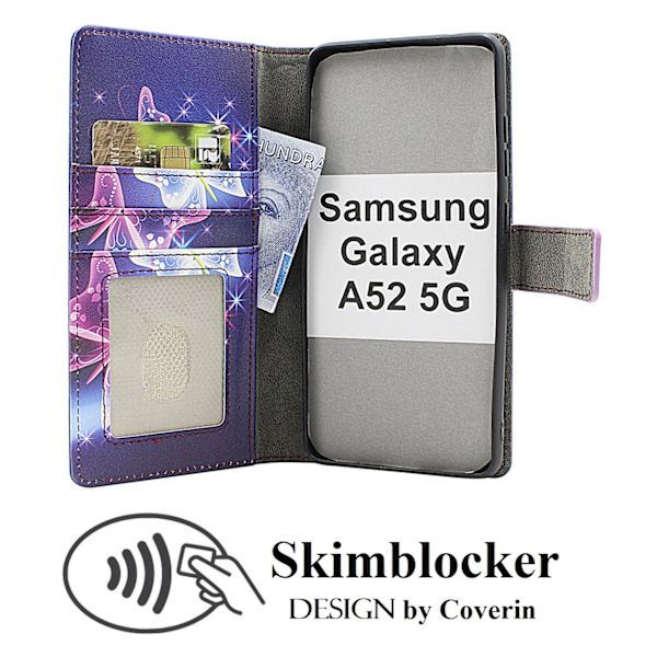 Skimblocker Samsung Galaxy A52 5G Plånboksfodral Design