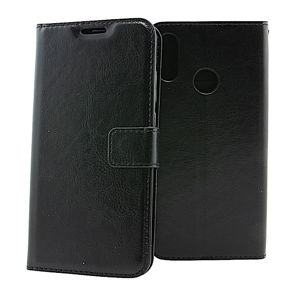 Crazy Horse Wallet Huawei P Smart 2019 Svart