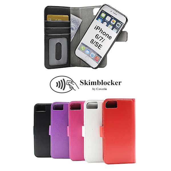 Skimblocker Magnet Wallet iPhone 6/6s Svart