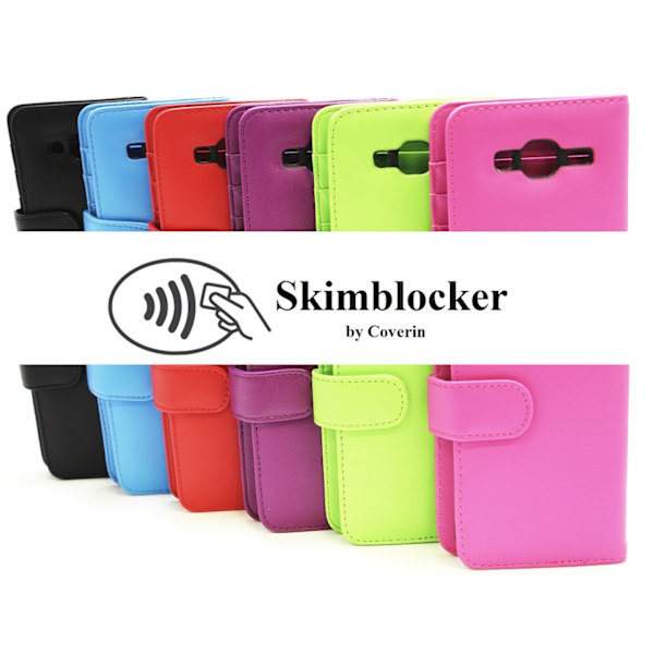 Skimblocker Plånboksfodral Samsung Galaxy J3 2016 (J320F) Lila