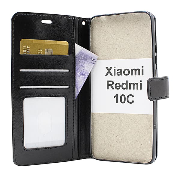 Crazy Horse Wallet Xiaomi Redmi 10C Brun