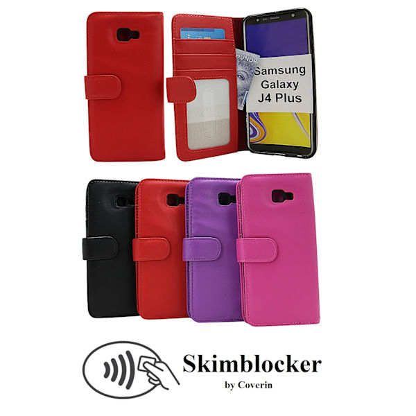Skimblocker Plånboksfodral Samsung Galaxy J4 Plus (J415FN) Svart