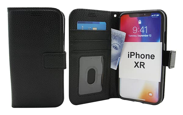 Standcase Wallet iPhone XR Svart