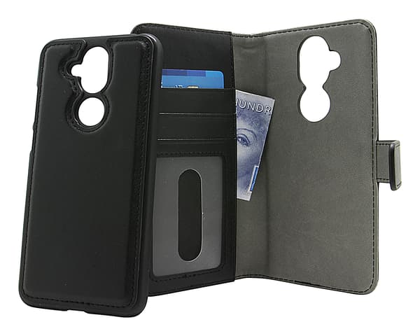 Skimblocker Magnet Wallet Nokia 8.1 Svart