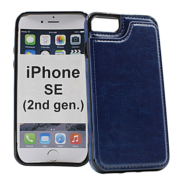 CardCase iPhone SE (2nd Generation) (Svart) Marinblå