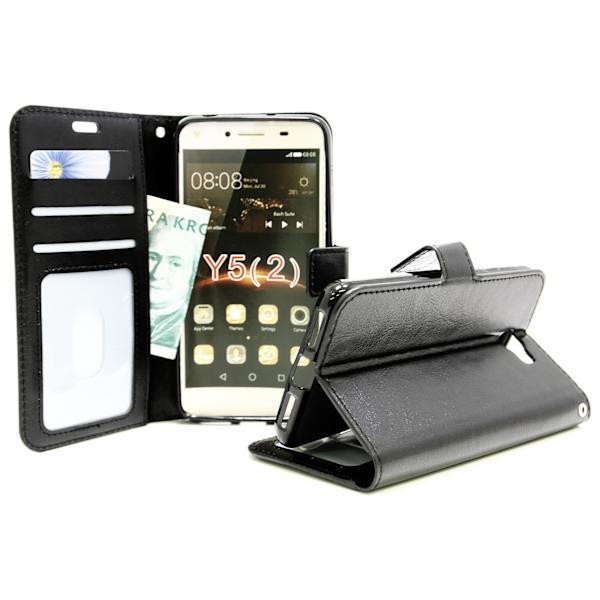 Crazy Horse Wallet Huawei Y5 II Svart