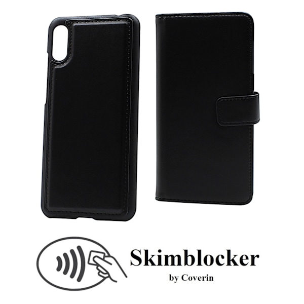 Skimblocker Magnet Wallet Huawei Y6 2019 Svart