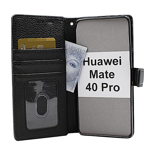 New Standcase Wallet Huawei Mate 40 Pro Svart