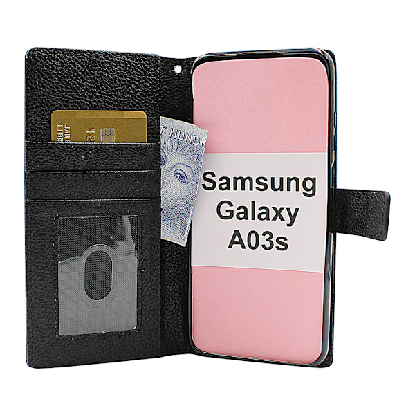 New Standcase Wallet Samsung Galaxy A03s (SM-A037G) Svart