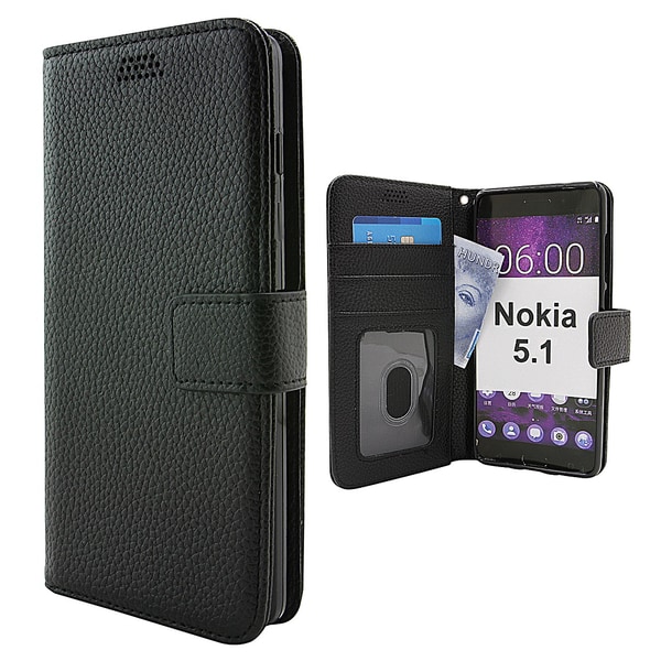 New Standcase Wallet Nokia 5.1 Blå