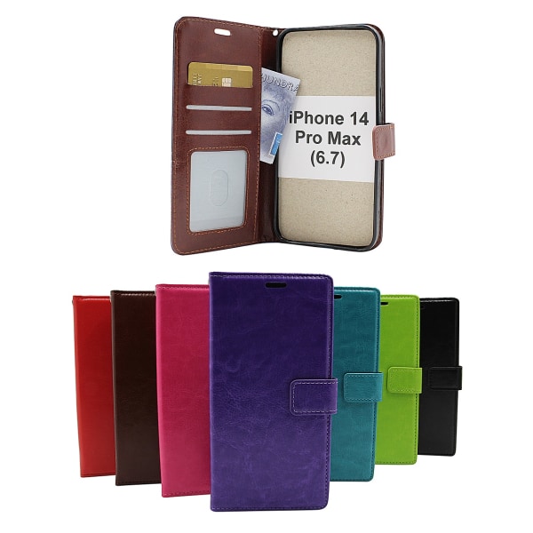 Crazy Horse Wallet iPhone 14 Pro Max (6.7) Brun