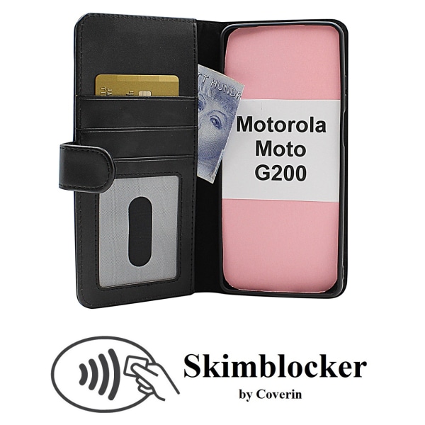 Skimblocker Plånboksfodral Motorola Moto G200