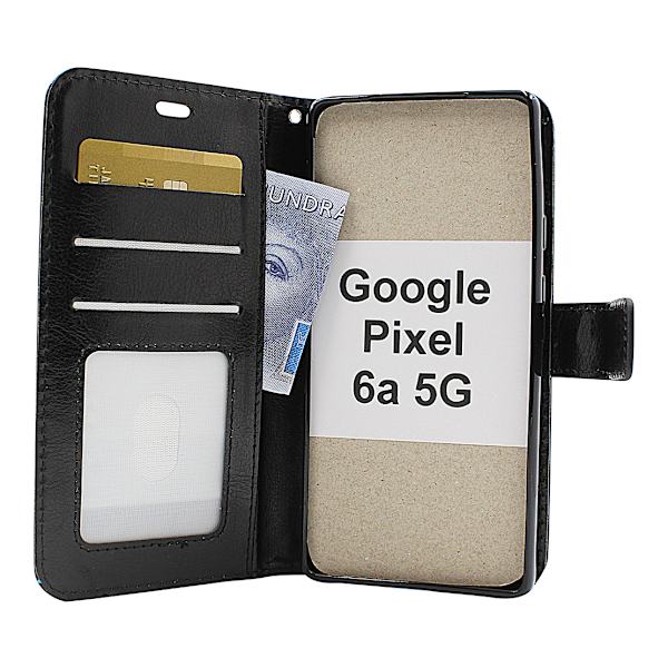 Crazy Horse Wallet Google Pixel 6a 5G Lila
