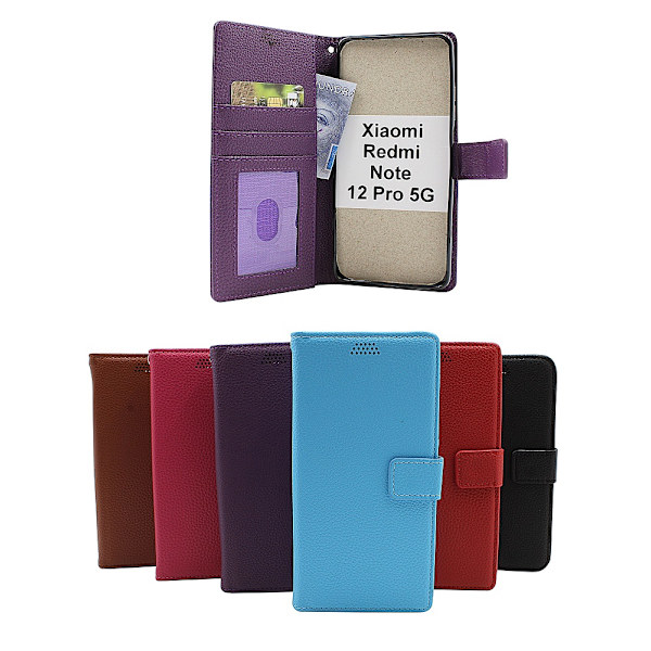 New Standcase Wallet Xiaomi Redmi Note 12 Pro 5G Röd