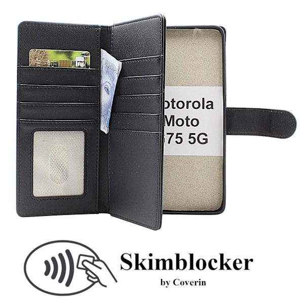 Skimblocker Motorola Moto G75 5G XL Magnet Plånboksfodral
