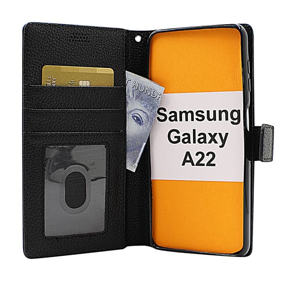 New Standcase Wallet Samsung Galaxy A22 (SM-A225F/DS) Ljusblå