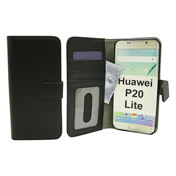 Skimblocker Magnet Wallet Huawei P20 Lite Svart