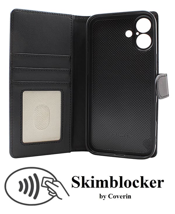 Skimblocker iPhone 16 Plus Magnet Plånboksfodral